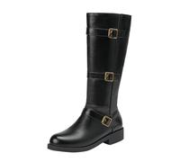 Botas de verano para mujer, botas con cordones, estilo vintage, talla grande, transpirables, botines planos de vaquero, botines clásicos de media caña para otoño, Negro , 38 EU