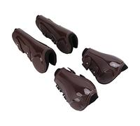 Botas Deportivas de Caballo, 4pcs Espesos Botas de Pierna con el Caballo Trasero Delantero Saltos de de Férula para de Tendón de Ajustables para Saltar, Sendero Juego de 4 (conjunto marrón XL)