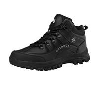 Botas deportivas para hombre, para invierno, de gran tamaño, para viajes, deportes, montañismo, color negro, Black, 38 EU