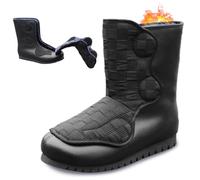 Botas Diabéticos para Mujer Hombre Anchos Ligero Cálido Ajustables Botas de Invierno con Peluche Forro Cómodo Zapatos para Pies Edema
