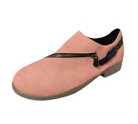 Botas Elásticas para Mujer con Cinturón para Comercio Exterior Europa y Estados Unidos Zapatos de Mujer con Cremallera Lateral de Tacón Bajo Botas Jardines Bajos, amarillo, 41 EU