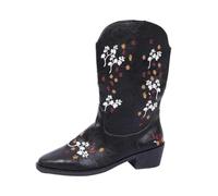 Botas Elegantes de Media caña Bordadas para otoño, Botas cómodas con Detalles sutiles para un Uso Diario sin Esfuerzo, Mujer, Estilo Femenino y práctico para Ciudad_1