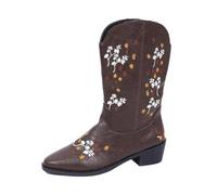 Botas Elegantes de Media caña Bordadas para otoño, Botas cómodas de Media caña con Detalles sutiles para un Uso Diario sin Esfuerzo, Mujer, Estilo Femenino y práctico
