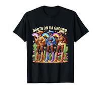 Botas en Da Ground Western Cowgirl Fashion Pride Costume Camiseta