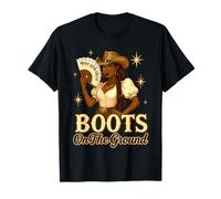 Botas En El Suelo Juneteenth Cowgirl Donde Los Fans En Camiseta