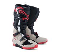 Alpinestars Tech 7 Enduro 2026 Botas de motocross, negro-gris-rojo, tamaño 51 52 para Hombres
