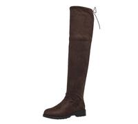 Botas Equitacion Mujer Ante Sintética Elegantes Casual Botas Altas de Rodilla Botas de Mujer Otoño Invierno Botas Altas Mujer (Marrón, Adulto, Mujer, 38, Números, Sistema tallas calzado EU, mediano)