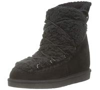 Botas Estilo Australiano Negras con Detalle de Borrego para Mujer 46486