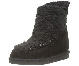 Botas Estilo Australiano Negras con Detalle de Borrego para Mujer 46486