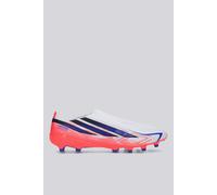 adidas Unisex Adulto F50 Hyperfast League Laceless Artificial Ground Football Boots Shoes, FTWR White/Solar Purple/Solar Turbo, 40 2/3 EU