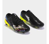 Botas de fútbol joma gol 2401 hombre negro amarillo flúor firm gr 42