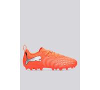 PUMA Future 9 Play MG JR - Tenis de fútbol, Color Rojo Brillante, Blanco, Negro y Plateado, Talla 12 de Reino Unido, Rojo Brillante Puma Blanco Puma Negro Puma Plata, 31 EU