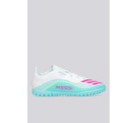 adidas Unisex niños F50 Messi Club Turf Football Shoes Kids, FTWR White/Lucid Pink/Flash Aqua, 38 2/3 EU