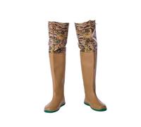Botas Goma Ligeras E Impermeables Para Vadeadores, Hombres, Mujeres, 65 Cm, Zapatos De Pesca De PVC/Nylon, Botas De Caza, Suela Suave Antideslizante, Zapatos Para Exteriores 35-45,Marrón,45 EU