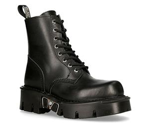 Botas Góticas Unisex Negras New Rock MILI-084N-S3 con 8 Agujeros Estilo Militar Gótico a la Moda 8