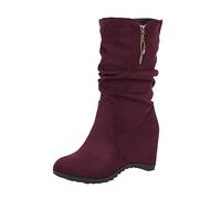 Botas holgadas de media pantorrilla para mujer, botas de cuña a media pantorrilla para mujer, botines antideslizantes, elegantes, con puntera de almendra, zapatos formales con cremallera lateral