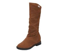 Botas holgadas hasta la rodilla para mujer, tacón plano cómodo, gamuza sintética suave con diseño holgado moderno, suela antideslizante duradera, perfectas para combinar con faldas, vestidos y