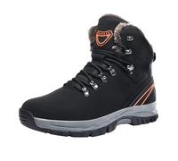 Botas Hombre Invierno - Botas de nieve de invierno para hombre, zapatos de senderismo deportivos al aire libre, cálidos y gruesos, estilo pareja (Black, 40)