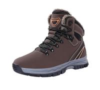 Botas Hombre Invierno - Botas de nieve de invierno para hombre, zapatos de senderismo deportivos al aire libre, cálidos y gruesos, estilo pareja (Brown, 40)