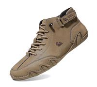 Botas Hombre Invierno Botines para medievales de tacón bajo Dedos Relleno Cálido Fácil Ponerse Trekking Boots Antideslizante prácticos, jardinería