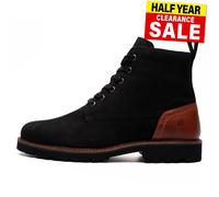 Botas Hush Puppies Maguire Para Hombre De Moda Casual En Cuero Nubuck Negro