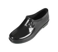 Botas impermeables de corte bajo para mujer, zapatos de lluvia para mujer, zapatos de lluvia sin cordones con relieve floral, ideales para jardinería ligera, recados diarios y paseos casuales, diseño
