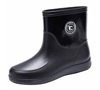 Botas impermeables para hombre, medias botas de verano para hombre, botas de lluvia planas, informales, botines de goma cómodos, zapatos de pesca, impermeables, zapatos de exterior, zapatos de