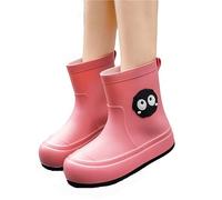 Botas Impermeables Wellington para niños pequeños Botas de Agua Durante Todo el día con Boca elástica con Bonitos Patrones de Dibujos Animados Antideslizantes Ligeras Bebé Barefoot Lluvia niños