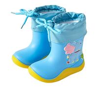 Botas Invierno Niña 30 - Zapatos De Lluvia para S Pequeños Zapatos De Agua para S Y S Zapatos De Lluvia con Personaje De Animados De Elefante con Bozal Cálido (G 32 Big Kids)