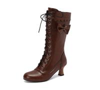 Botas largas de Color, cálidas, de Punta Redonda, para Mujer, con Suela Gruesa y Recta, Ideales para otoño e Invierno, Diario y Tiempo Libre en Clima frío, acogedoras_2
