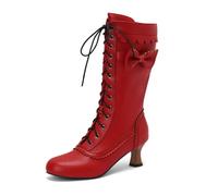 Botas largas de Color, cálidas, de Punta Redonda, para Mujer, con Suela Gruesa y Recta, Ideales para otoño e Invierno, Diario y Tiempo Libre en Clima frío, acogedoras_1