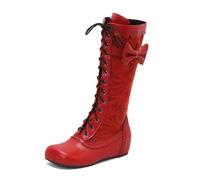Botas largas de Color, cálidas, de Punta Redonda, para Mujer, con Suela Gruesa y Recta, Ideales para otoño e Invierno, Diario y Tiempo Libre en Clima frío, Antideslizantes_2