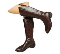 Botas largas para mujer, botas de equitación, hippie, botas de vaquero, para Halloween, botas de verano, botines de verano, botines tirolés, botas cortas, zapatos de piel media