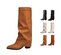 Botas largas Shark Boots Mujer Botas por encima de la rodilla Botines de ante Botines Invierno Cálidos Confort Modas Casual Botas hasta la rodilla Negro Marrón Tacones Altos Tacón Largo Rodilla Alta