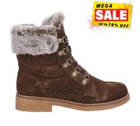 Botas Medias Impermeables De Cuero Suede Para Mujer Hush Puppies Florence Marrón