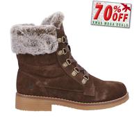 Botas Medias Impermeables De Cuero Suede Para Mujer Hush Puppies Florence Marrón