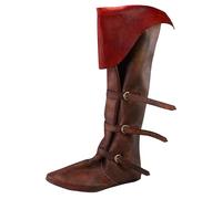 Botas medievales con hebilla plana para hombre, botas retro de media pantorrilla, cómodas, zapatos casuales para uso diario, vaqueros, talla 13 de ancho, Brown, 37 1/3 EU
