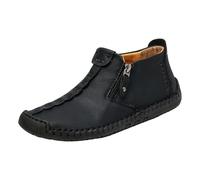 Botas medievales, Cuero Antideslizante Lateral Cremallera Botas Casual Verde Oliva, Botas Descalzas Renacentistas Zapatos Profesionales, Suela Suave Botas Negro, Azul, Verde Ejército, Negro , 47 EU