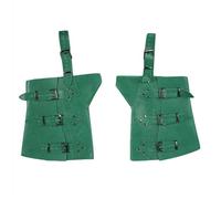 Botas Medievales Hombre,Funda Medieval para Botas Cubrezapatos Medievales for Botas, Accesorio de Disfraz, Protector piernas Cuero sintético, Armadura, grebas(Green One Pair)