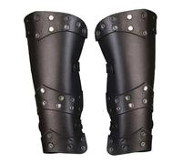 Botas Medievales Hombre,Funda Medieval para Botas Polainas de Cuero PU Vintage Medieval for piernas, Armadura, Disfraz, Accesorio Steampunk, Funda for Botas y Zapatos(Black)