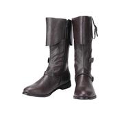 Botas medievales nómadas de guerrero vikingo, retro, pirata, capitán, zapatos para hombres y mujeres, botas altas para fiesta de Halloween