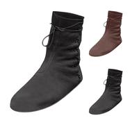 Botas medievales para hombre, punta puntiaguda, tacón plano, piel sintética, con cordones, botas de media pantorrilla, vintage, vikingo, caballero, pirata, renacentista, cosplay, Halloween, fiesta