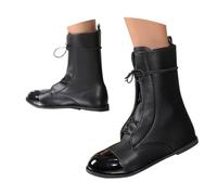 Botas medievales para mujer, disfraz de caballero, botas de vaquero, botas occidentales, disfraz de pirata, botas de goma, botas de Viking hasta la rodilla, botas de piel sintética, botas piratas
