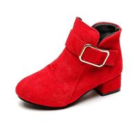 Botas Moda para Niña Calzado Cómodo Ligero Transpirable Diseño Deportivo Casual Diario Seguro Duradero Material Flexible (Red, 28 Little Child)