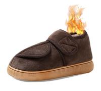 Botas Mujer Hombres Nieve Cálido Forradas Pantuflas de Invierno Cómodas Zapatos de Nieve Zapatillas de Invierno Antideslizante para Trabajo, Caminar o Uso Diario Women Brown 41