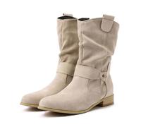 Botas Mujer Invierno Cálido Botines de Nieve Talla Grande Elegantes, cómodas Botines de tacón bajo con Cordones Botas Planas al Aire Libre Comodos Elegentes Moda Casual Otoño Estilo Retro