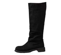 Botas Mujer Invierno Cowboy de Cana Alta para Tacon Medio y Punta Fina Ancho Comodo altas hasta la rodilla cómodos botines tacón Ideales Temporada Otono
