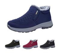 Botas Mujer Nieve Hombre Botines Invierno Calientes Botin Pelo Mujer Impermeables Zapatos De Algodón Fur Forro Cálido con Cremallera Invierno Senderismo Antideslizante Zapatos