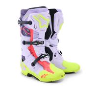 Botas MX Alpinestars Tech 10 Supervented Púrpura/Amarillo Flúor/Rosa Diva45,5 Púrpura,Amarillo Flúor,Rosa Diva