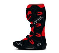 Oneal 3SRS Zebra Botas de motocross, Negro/Blanco/Rojo, Talla 45